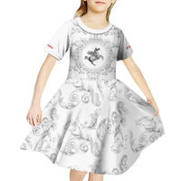 Personalized Italy Tuscany Kid Short Sleeve Dress Baroque Motif