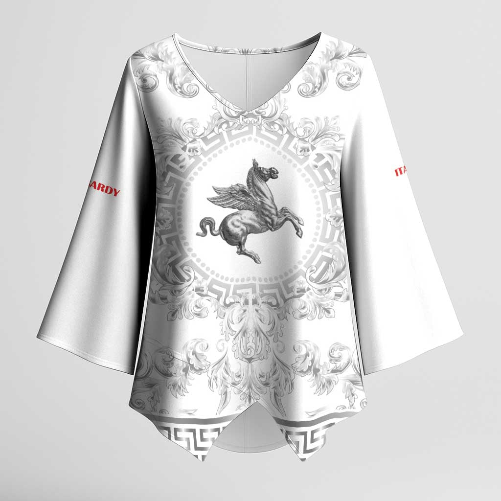 Personalized Italy Tuscany Kimono Sleeve Blouse Baroque Motif