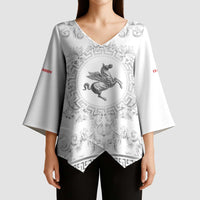 Personalized Italy Tuscany Kimono Sleeve Blouse Baroque Motif