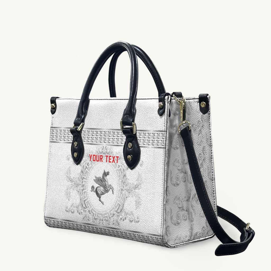 Personalized Italy Tuscany Leather Bag Baroque Motif