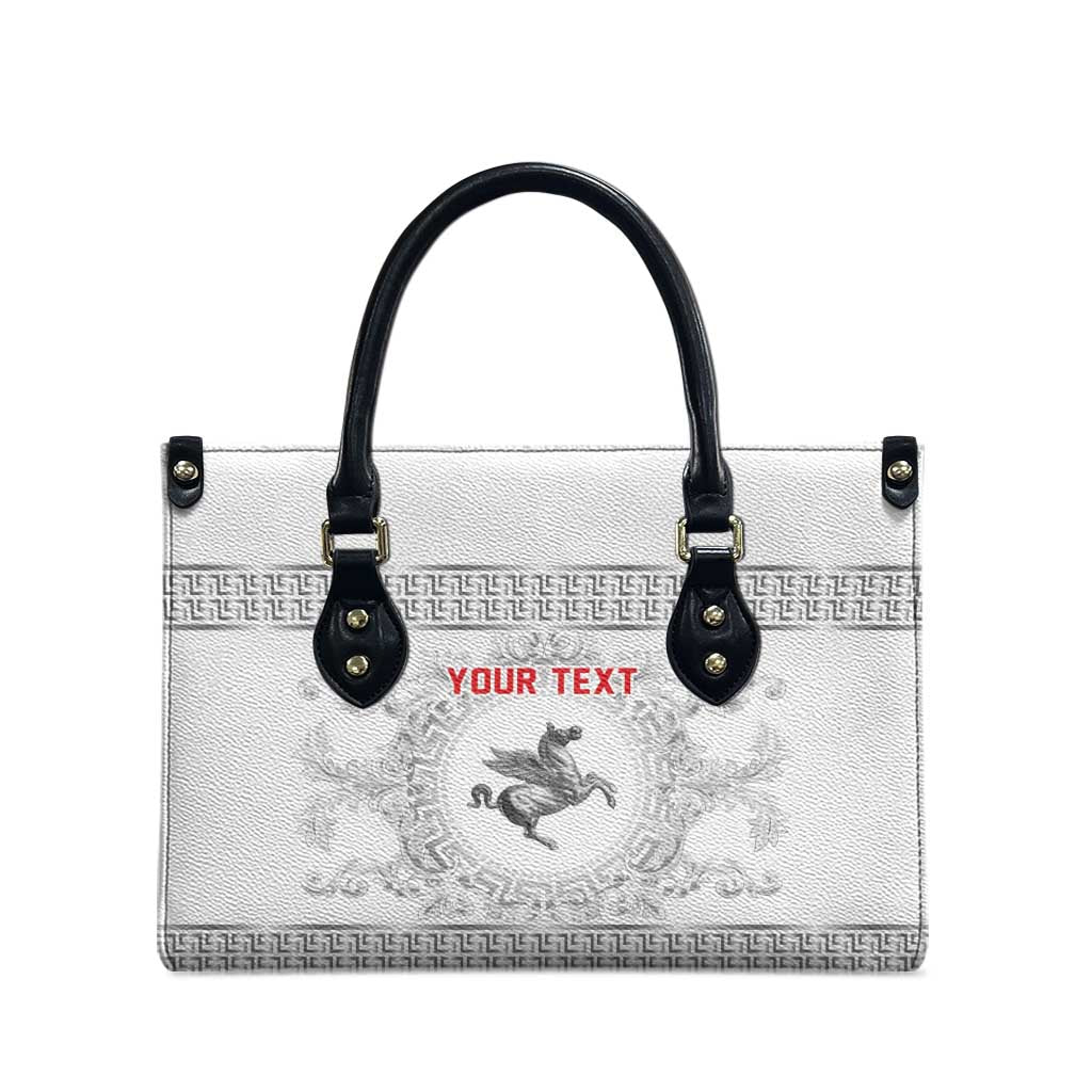 Personalized Italy Tuscany Leather Bag Baroque Motif