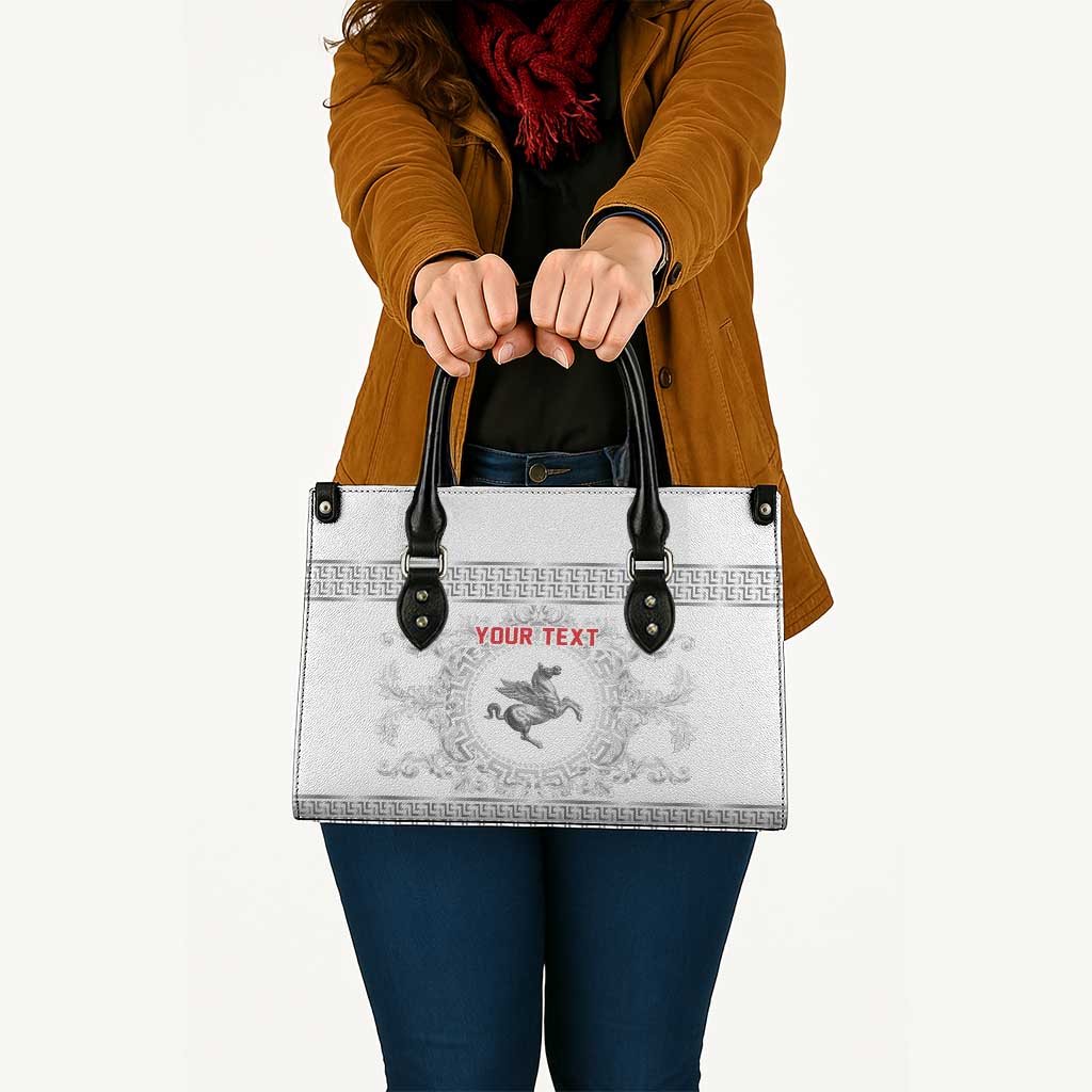 Personalized Italy Tuscany Leather Bag Baroque Motif