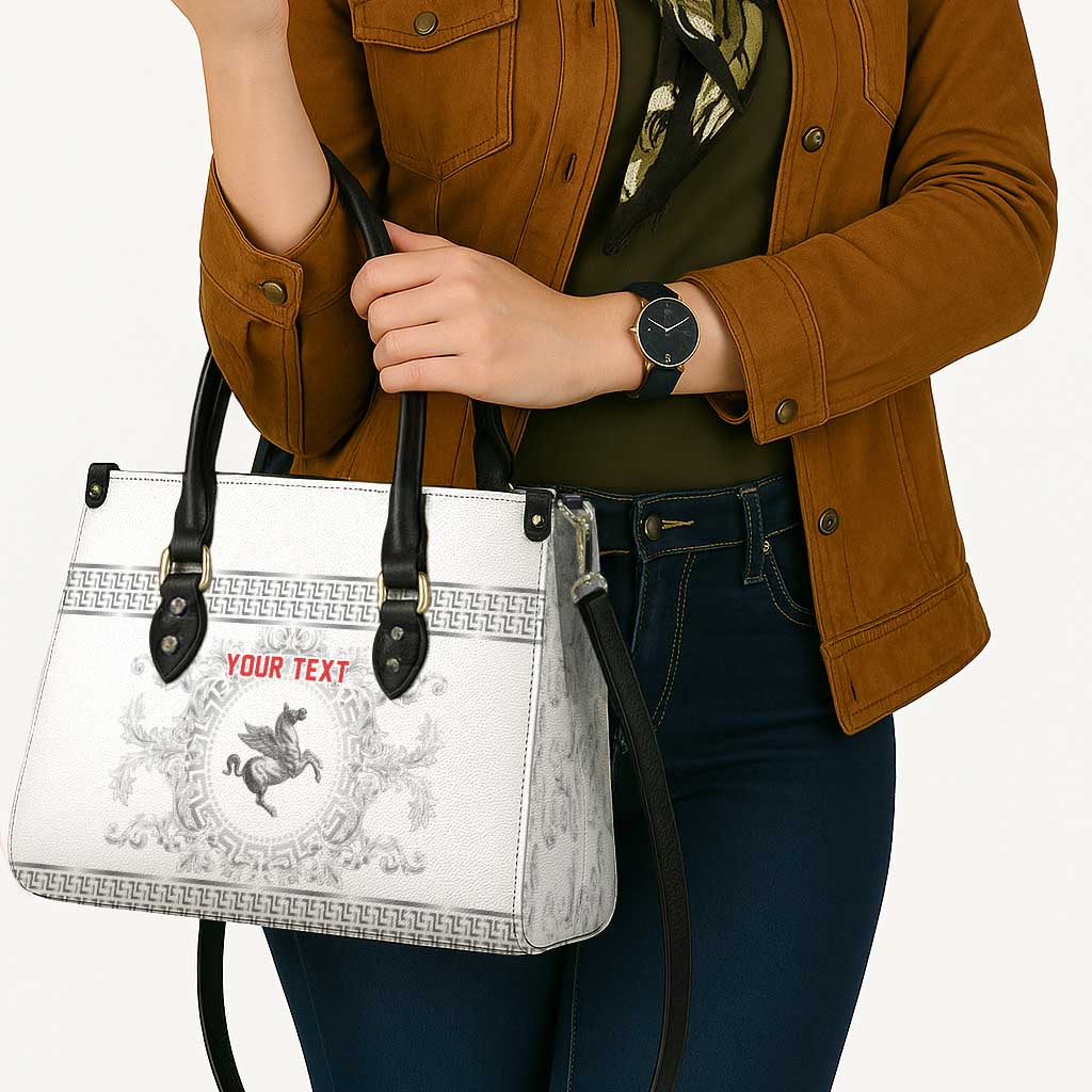 Personalized Italy Tuscany Leather Bag Baroque Motif