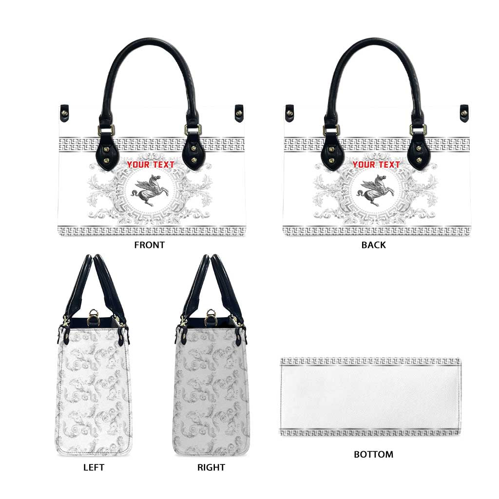 Personalized Italy Tuscany Leather Bag Baroque Motif