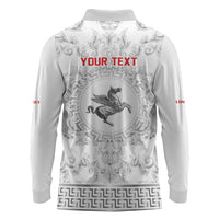 Personalized Italy Tuscany Long Sleeve Polo Shirt Baroque Motif