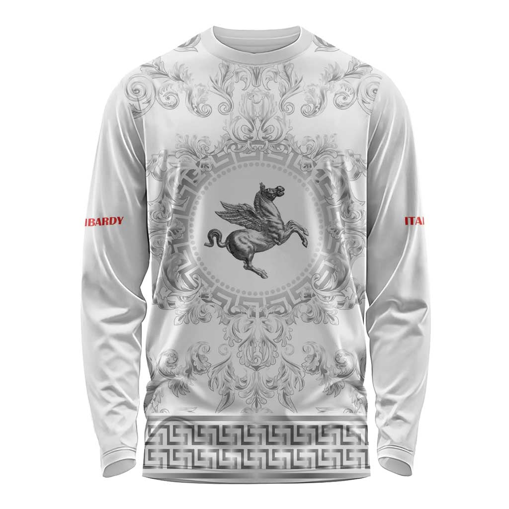 Personalized Italy Tuscany Long Sleeve Shirt Baroque Motif