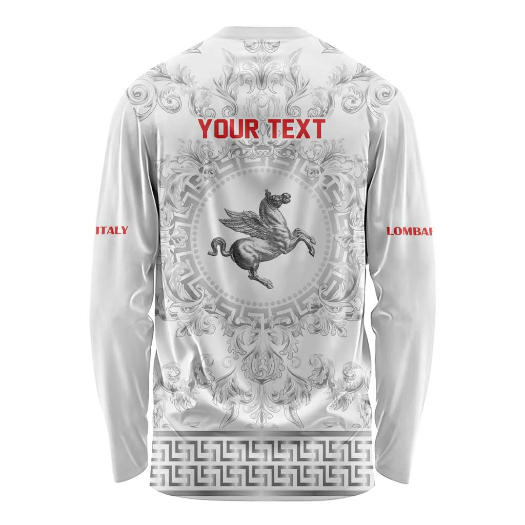 Personalized Italy Tuscany Long Sleeve Shirt Baroque Motif