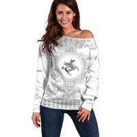 Personalized Italy Tuscany Off Shoulder Sweater Baroque Motif