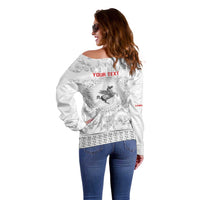 Personalized Italy Tuscany Off Shoulder Sweater Baroque Motif