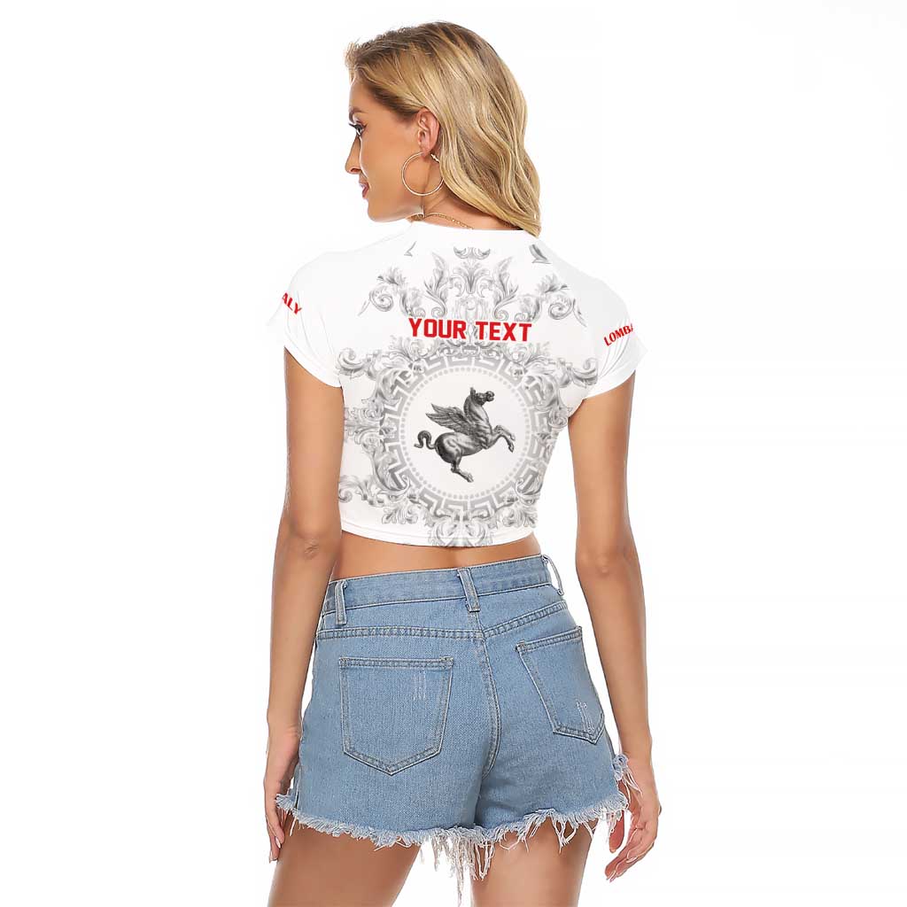 Personalized Italy Tuscany Raglan Cropped T Shirt Baroque Motif