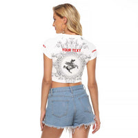 Personalized Italy Tuscany Raglan Cropped T Shirt Baroque Motif