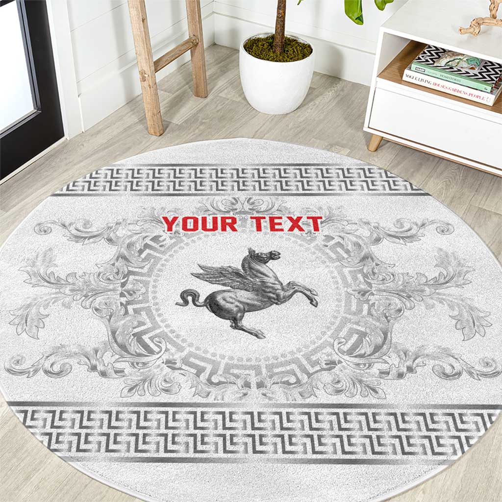 Personalized Italy Tuscany Round Carpet Baroque Motif