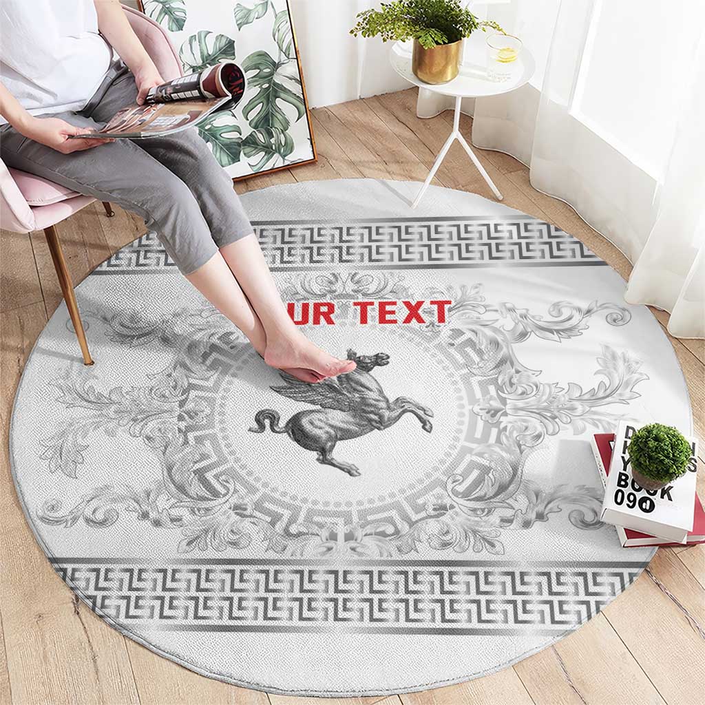 Personalized Italy Tuscany Round Carpet Baroque Motif