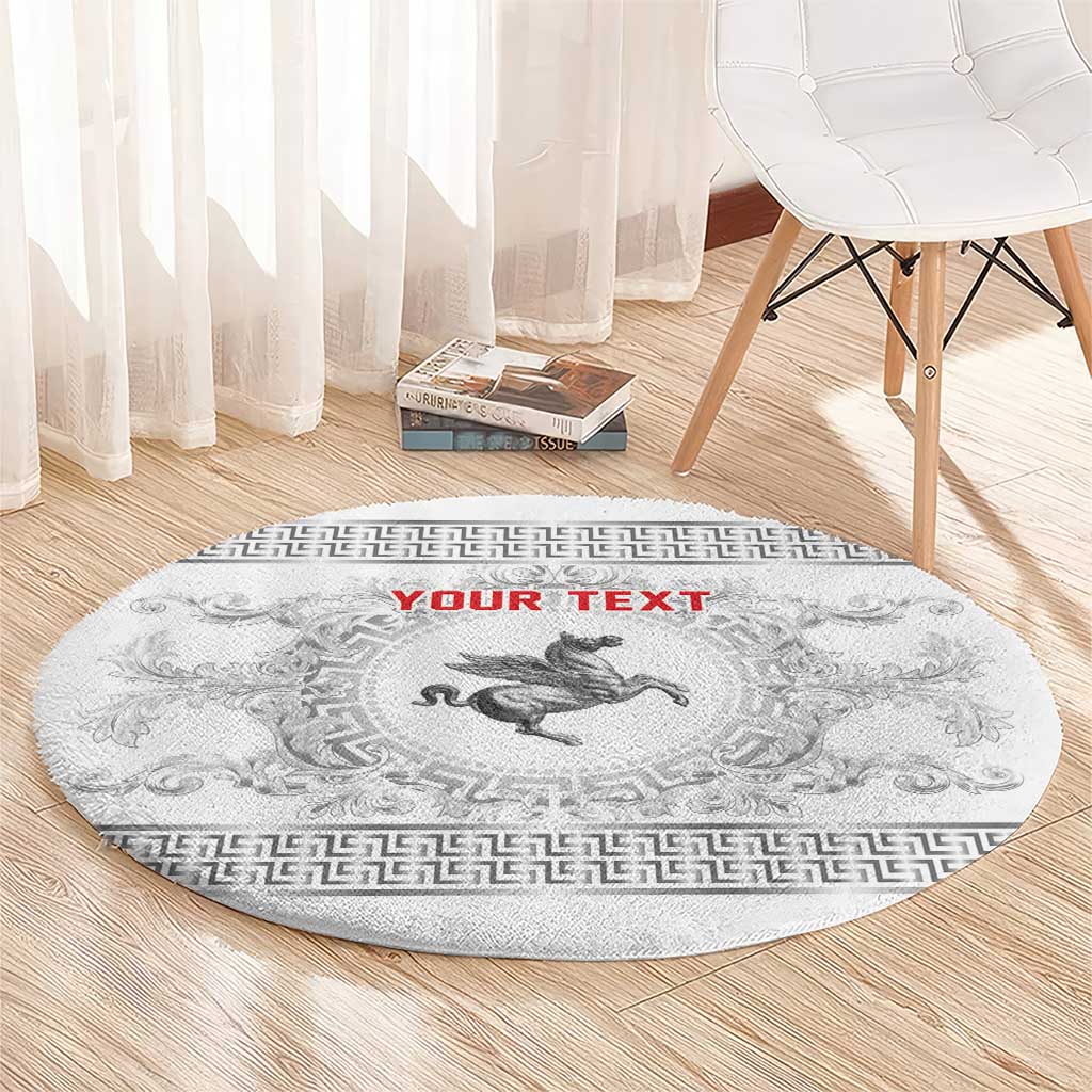 Personalized Italy Tuscany Round Carpet Baroque Motif