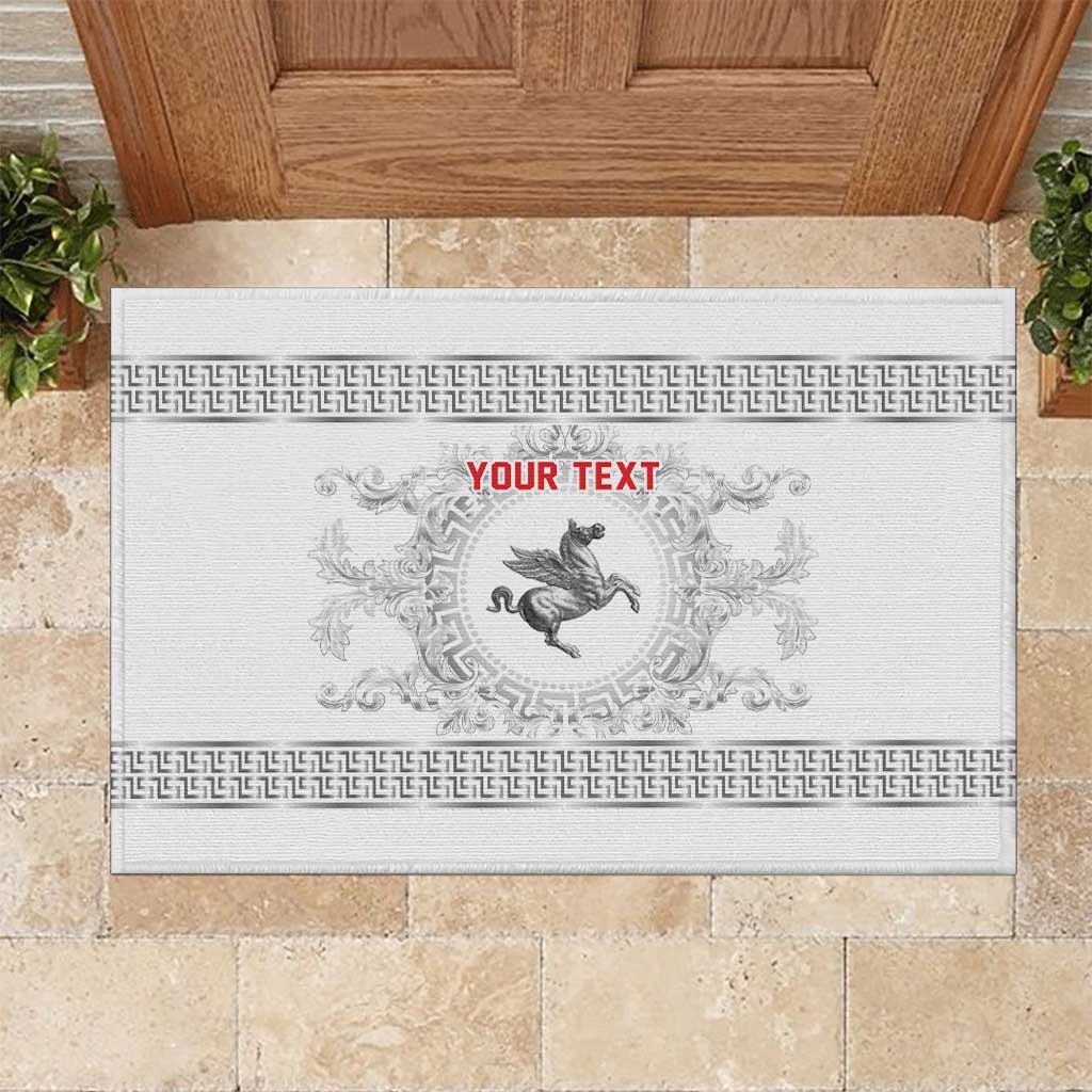 Personalized Italy Tuscany Rubber Doormat Baroque Motif