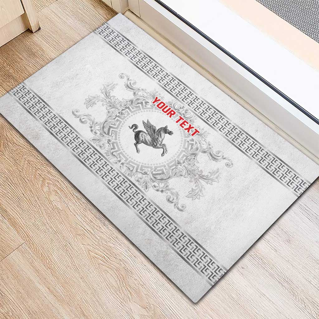 Personalized Italy Tuscany Rubber Doormat Baroque Motif