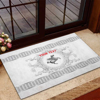 Personalized Italy Tuscany Rubber Doormat Baroque Motif