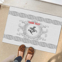Personalized Italy Tuscany Rubber Doormat Baroque Motif
