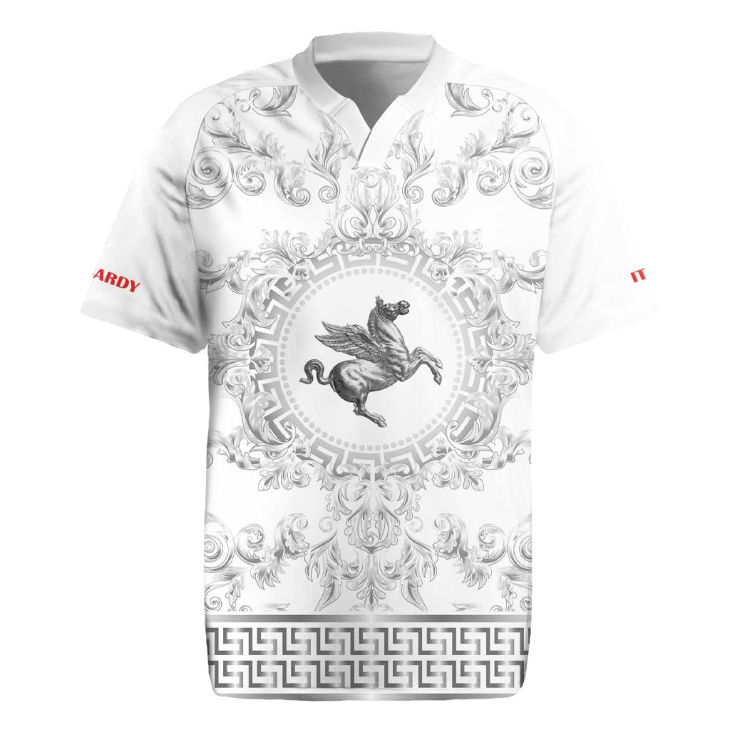 Personalized Italy Tuscany Rugby Jersey Baroque Motif