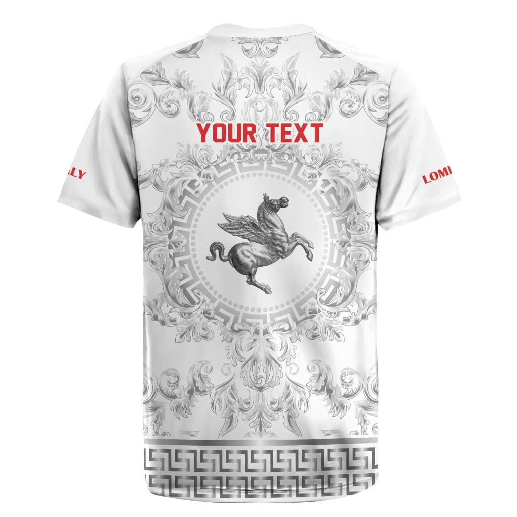 Personalized Italy Tuscany Rugby Jersey Baroque Motif