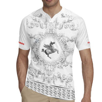 Personalized Italy Tuscany Rugby Jersey Baroque Motif