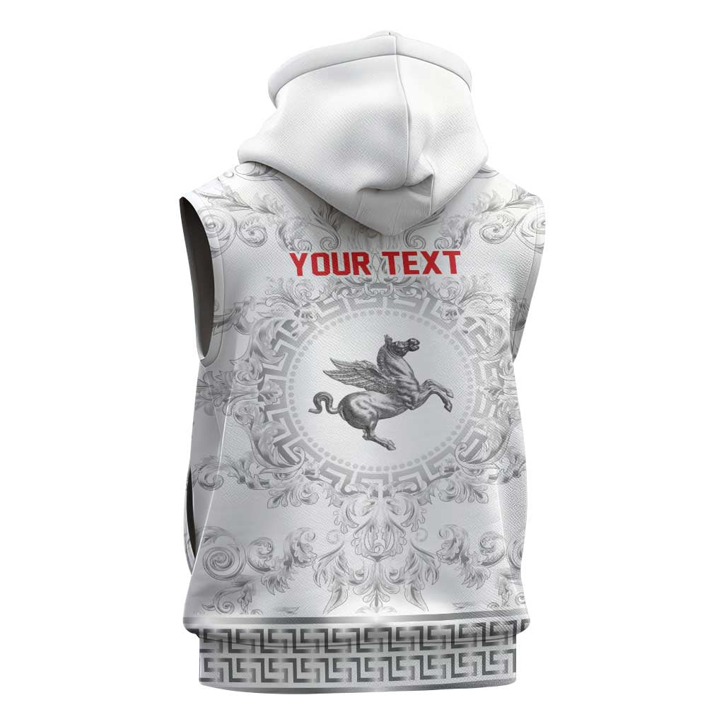 Personalized Italy Tuscany Sleeveless Hoodie Baroque Motif