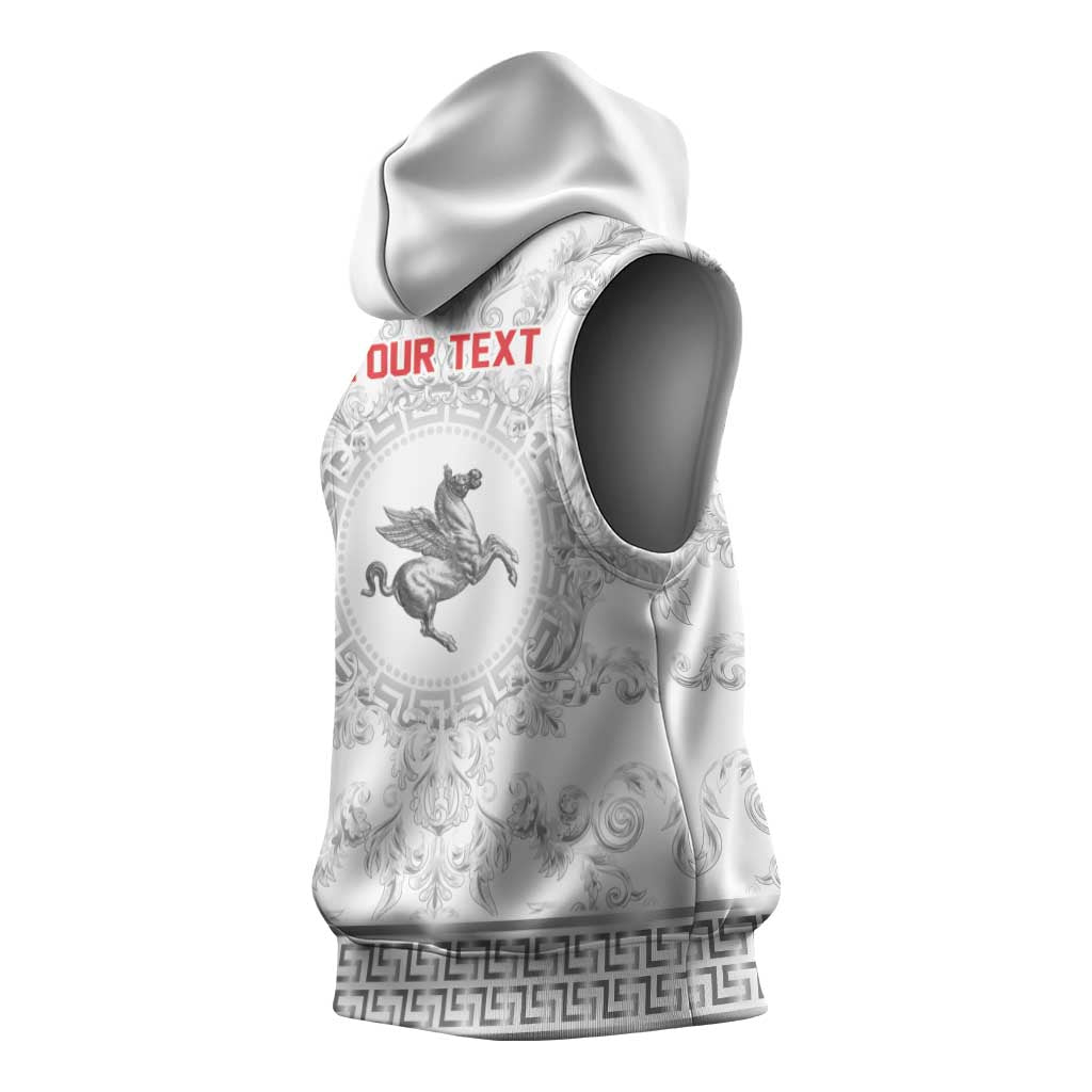 Personalized Italy Tuscany Sleeveless Hoodie Baroque Motif