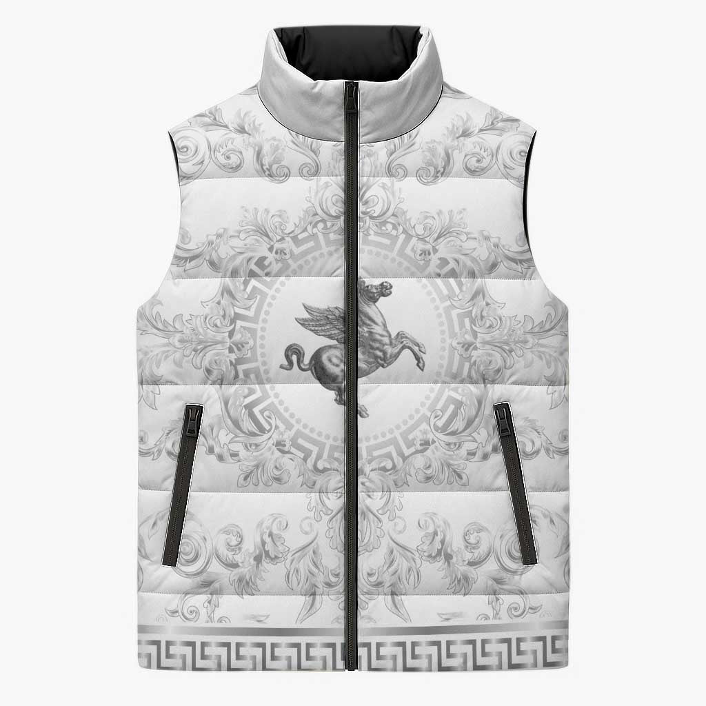 Personalized Italy Tuscany Sleeveless Puffer Jacket Baroque Motif