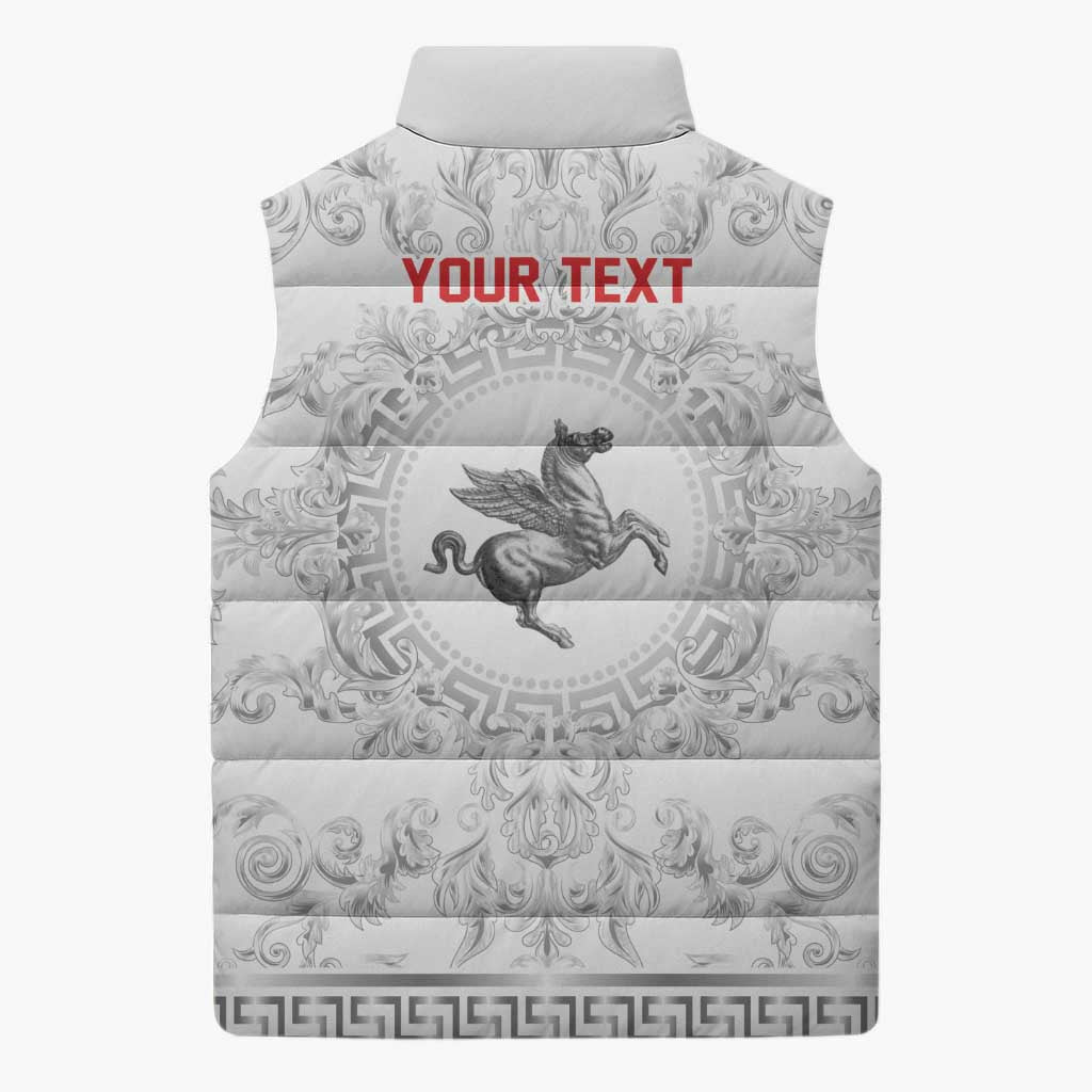 Personalized Italy Tuscany Sleeveless Puffer Jacket Baroque Motif