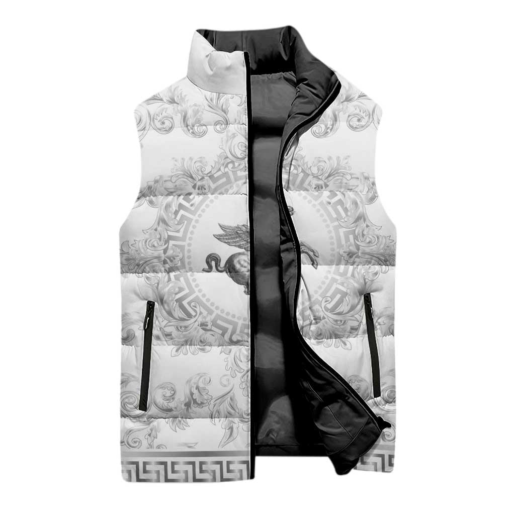 Personalized Italy Tuscany Sleeveless Puffer Jacket Baroque Motif