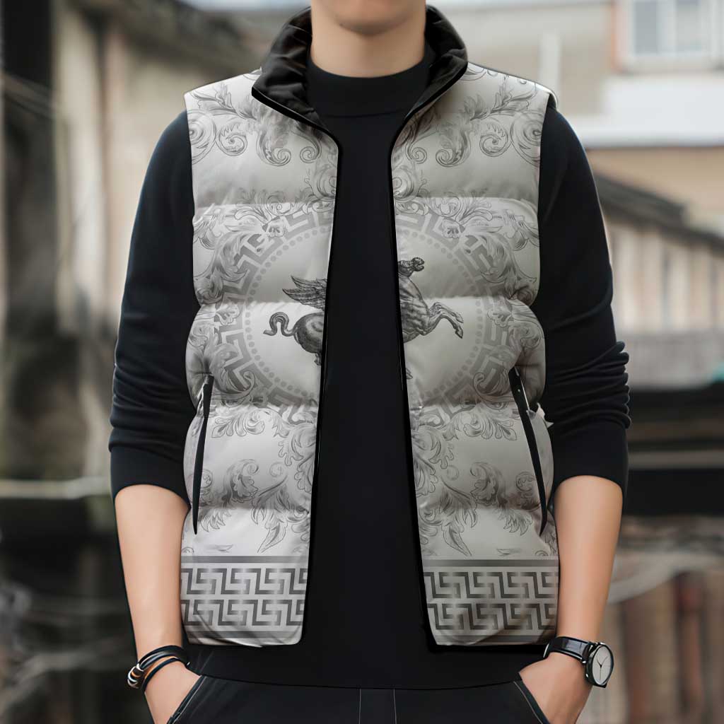 Personalized Italy Tuscany Sleeveless Puffer Jacket Baroque Motif