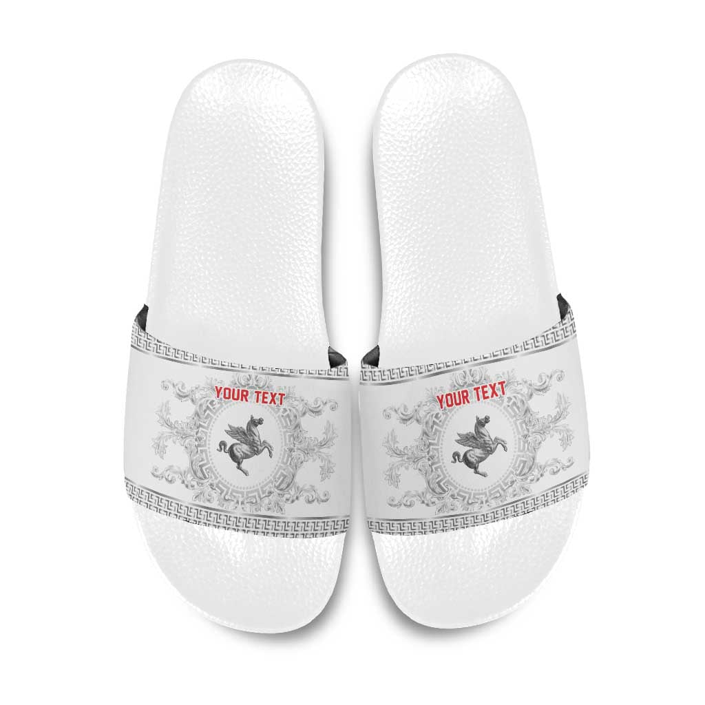 Personalized Italy Tuscany Slide Sandals Baroque Motif