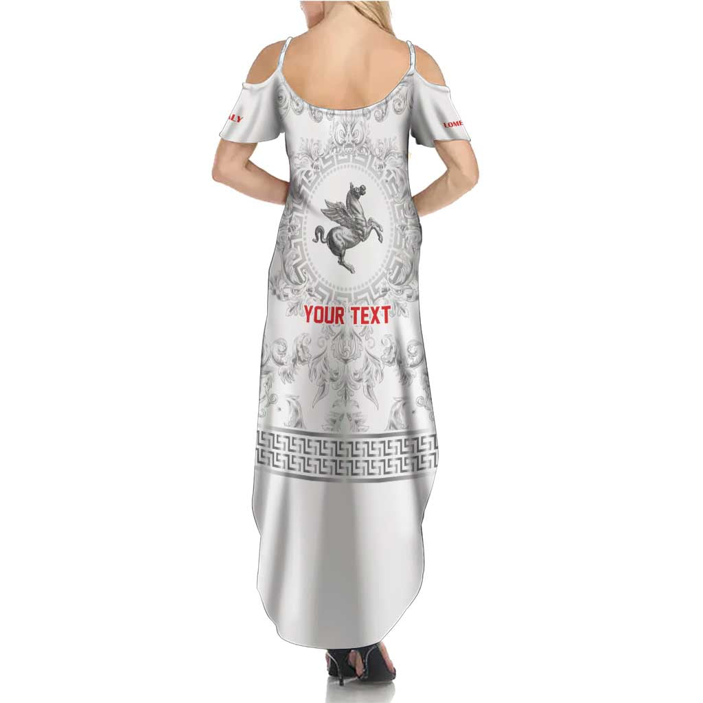 Personalized Italy Tuscany Summer Maxi Dress Baroque Motif