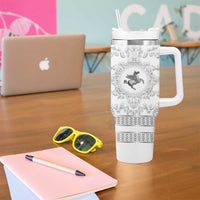 Personalized Italy Tuscany Tumbler With Handle Baroque Motif