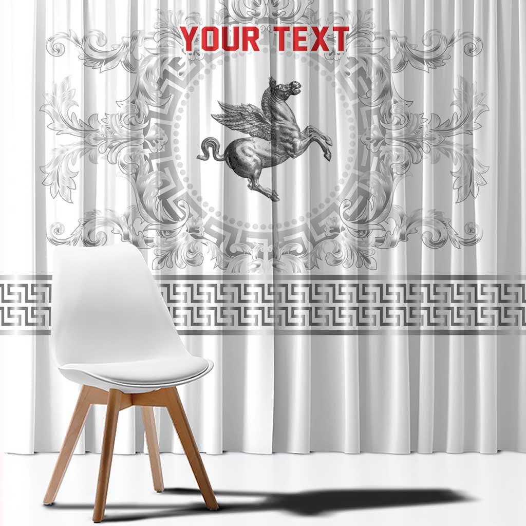 Personalized Italy Tuscany Window Curtain Baroque Motif