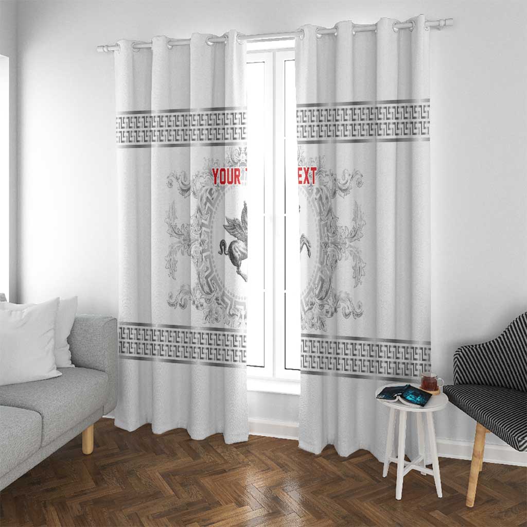Personalized Italy Tuscany Window Curtain Baroque Motif