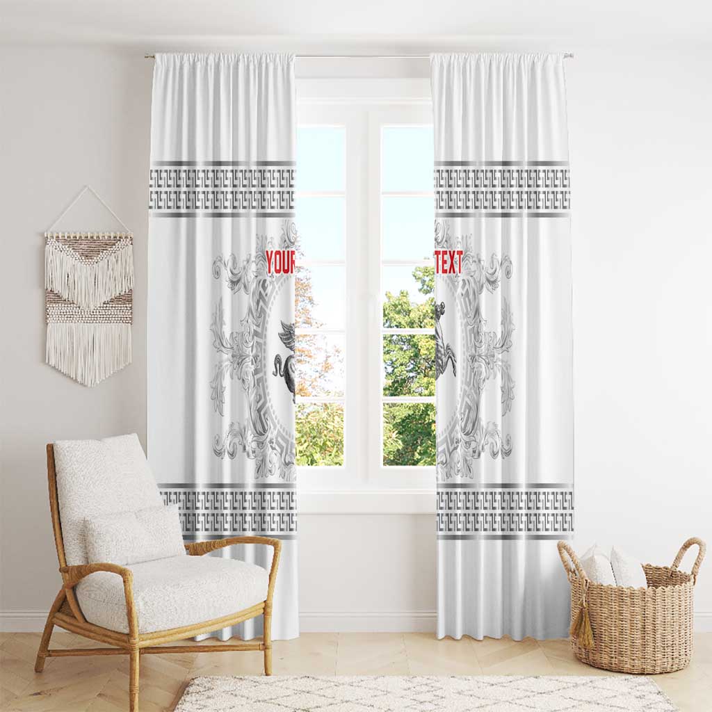 Personalized Italy Tuscany Window Curtain Baroque Motif