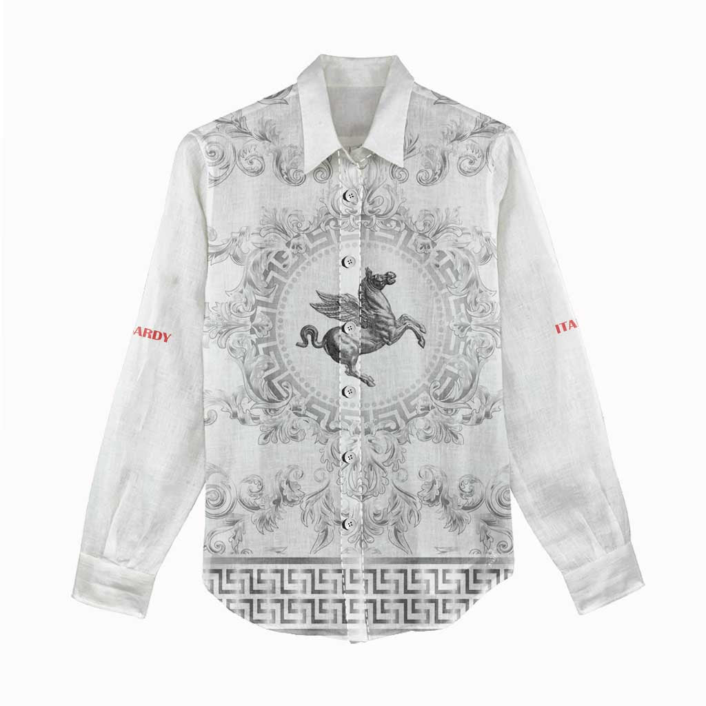 Personalized Italy Tuscany Women Casual Shirt Baroque Motif
