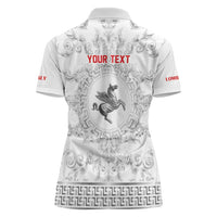Personalized Italy Tuscany Women Polo Shirt Baroque Motif