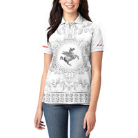 Personalized Italy Tuscany Women Polo Shirt Baroque Motif