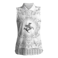 Personalized Italy Tuscany Women Sleeveless Polo Shirt Baroque Motif