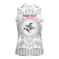 Personalized Italy Tuscany Women Sleeveless Polo Shirt Baroque Motif