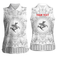 Personalized Italy Tuscany Women Sleeveless Polo Shirt Baroque Motif