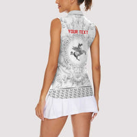Personalized Italy Tuscany Women Sleeveless Polo Shirt Baroque Motif