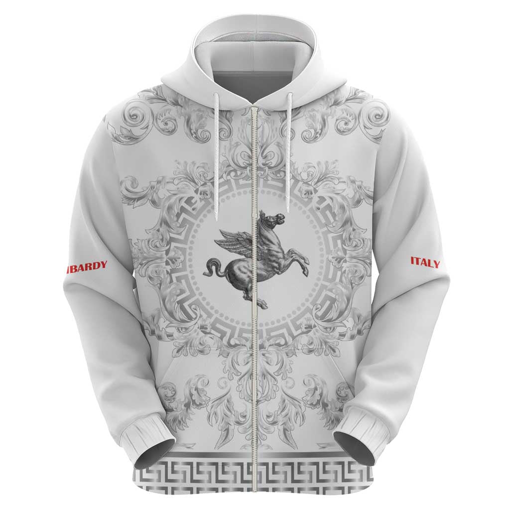 Personalized Italy Tuscany Zip Hoodie Baroque Motif