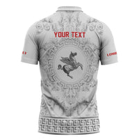 Personalized Italy Tuscany Zipper Polo Shirt Baroque Motif