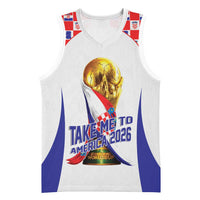 Croatia World Football Personalized Basketball Jersey Vatreni Take Me To America 2026 White