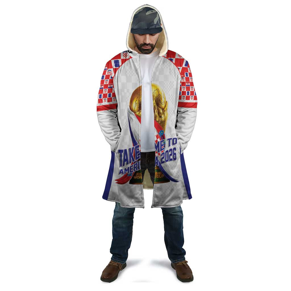 Croatia World Football Personalized Cloak Vatreni Take Me To America 2026 White