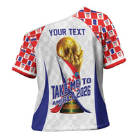 Croatia World Football Personalized Cross Shoulder Shirt Vatreni Take Me To America 2026 White