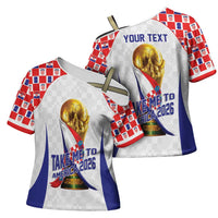 Croatia World Football Personalized Cross Shoulder Shirt Vatreni Take Me To America 2026 White